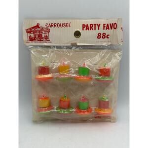 Vtg Carrousel 70s Party Favors Tops Top Toys Colorful Sealed Rare